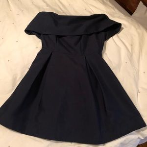 Navy A Line Mini Dress